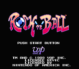 Rock 'n' Ball title screenshot